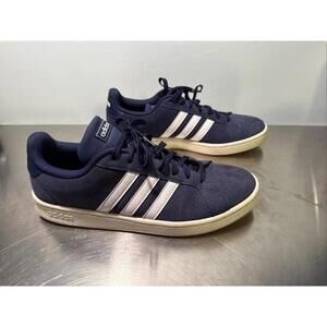 Adidas Tennis Sneaker Blue Triple White Stripe Lace Men Shoes F36410 Size 13